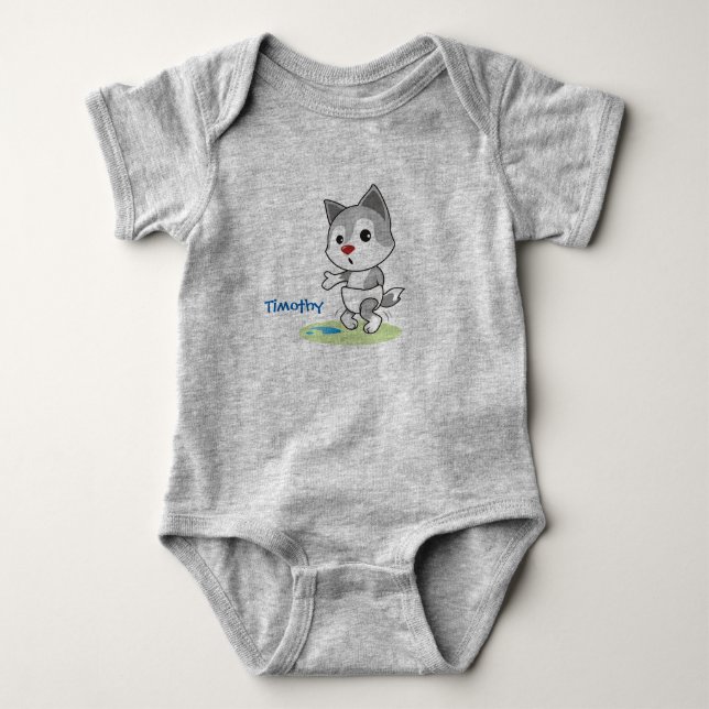 Cute Cartoon Character Baby Bodysuit (Front)