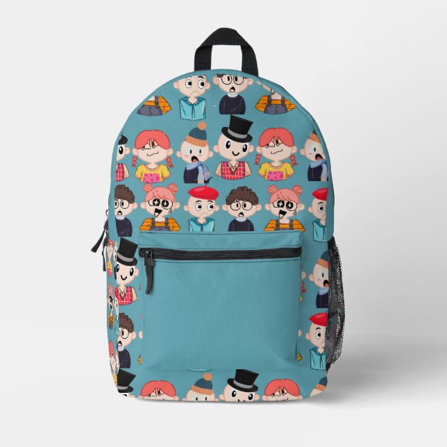 Cute Cartoon Characters Backpack (Front)