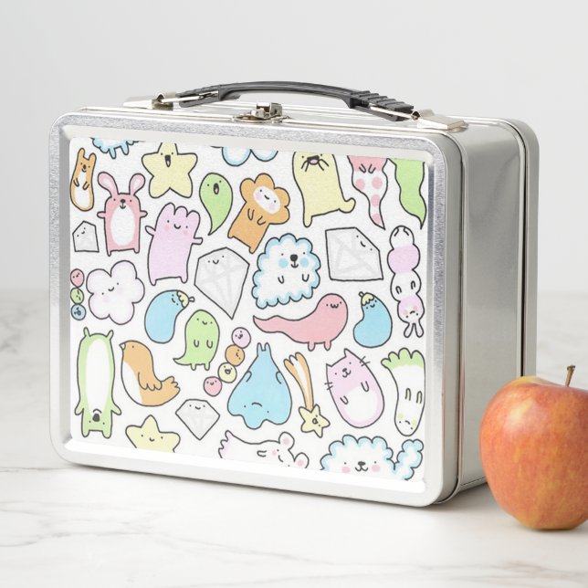 Cute Cartoon Characters Metal Lunch Box (In Situ)