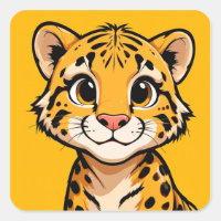 Cute Cartoon Cheetah Cub 🐾 Adorable Wild Baby 🐆