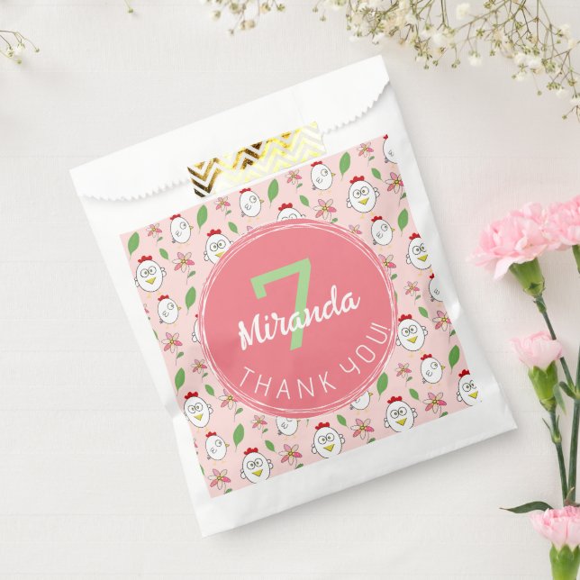 Cute Cartoon Chicken Illustration Favour Bags (Sealed)