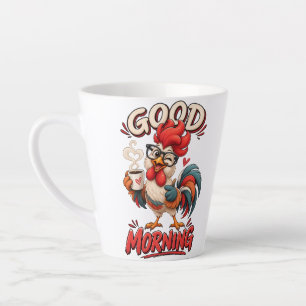 Cute Cartoon Chicken with Mug