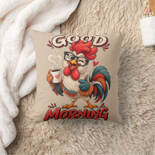 Cute Cartoon Chicken with Mug Cushion