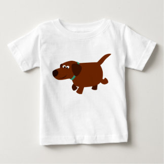 Cute Cartoon Chocolate Labrador Baby T-Shirt