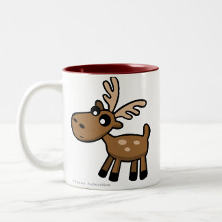 Cute cartoon chocolate Moose from Canada Mug