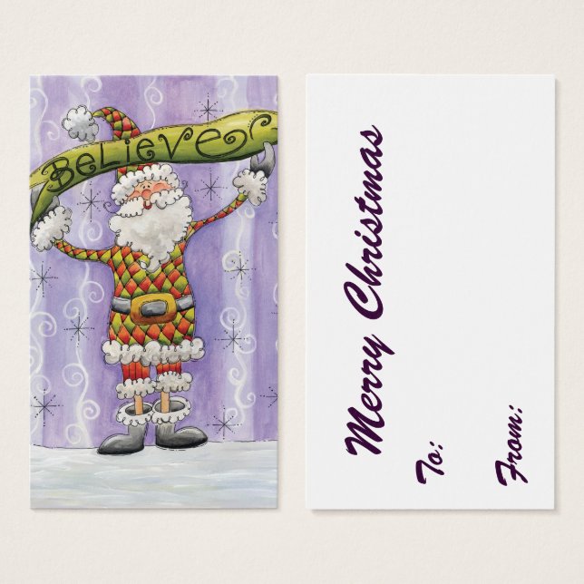 Cute Cartoon Christmas, I Believe in Santa Claus (Front & Back)