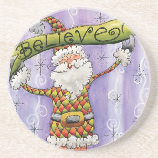 Cute Cartoon Christmas, I Believe in Santa Claus Coaster