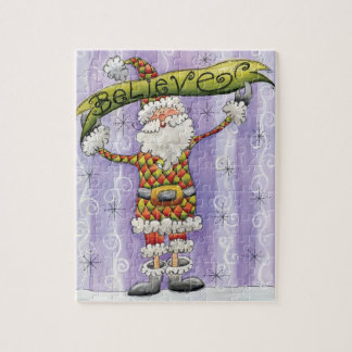 Cute Cartoon Christmas, I Believe in Santa Claus Jigsaw Puzzle