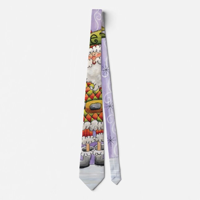 Cute Cartoon Christmas, I Believe in Santa Claus Tie (Front)
