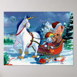 Cute cartoon Christmas poster