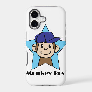 Cute Cartoon Clip Art Happy Monkey in Star w Hat