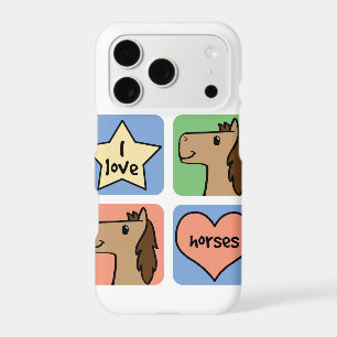 Cute Cartoon Clip Art I Love Horses