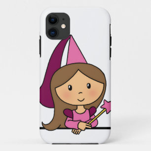 Cute Cartoon Clip Art Princess in a Pink Dress iPhone 11 Case