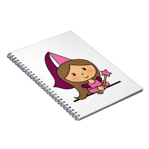 Cute Cartoon Clip Art Princess in a Pink Dress Spiral Notebook