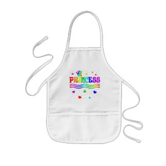 Cute Cartoon Clip Art Rainbow Princess Tiara Kids Apron