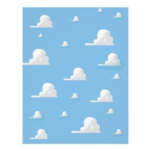 Cute cartoon cloud pattern photo print
