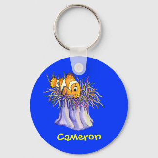 Cute Cartoon Clown Fish Key Ring