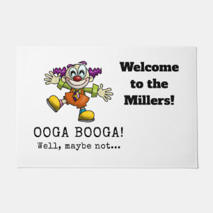Cute Cartoon Clown Looking for Hug Doormat
