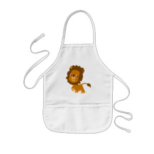 Cute Cartoon Content Lion Children Apron