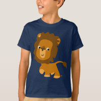 Cute Cartoon Content Lion Children T-shirt