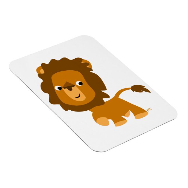 Cute Cartoon Content Lion Flexible Magnet (Right Side)