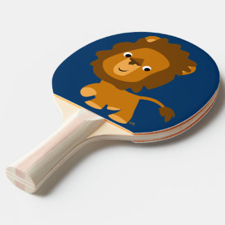 Cute Cartoon Content Lion Ping Pong Paddle