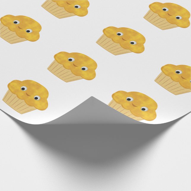 Cute Cartoon Corn Muffin  Wrapping Paper (Corner)