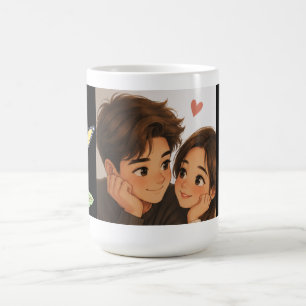 Cute Cartoon Couple Coffee Mug