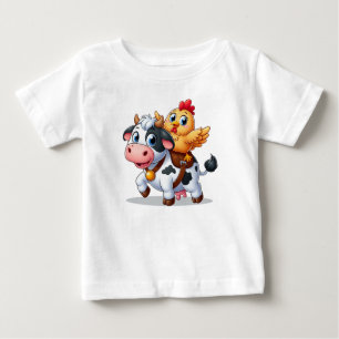 cute cartoon cow/chicken baby T-Shirt