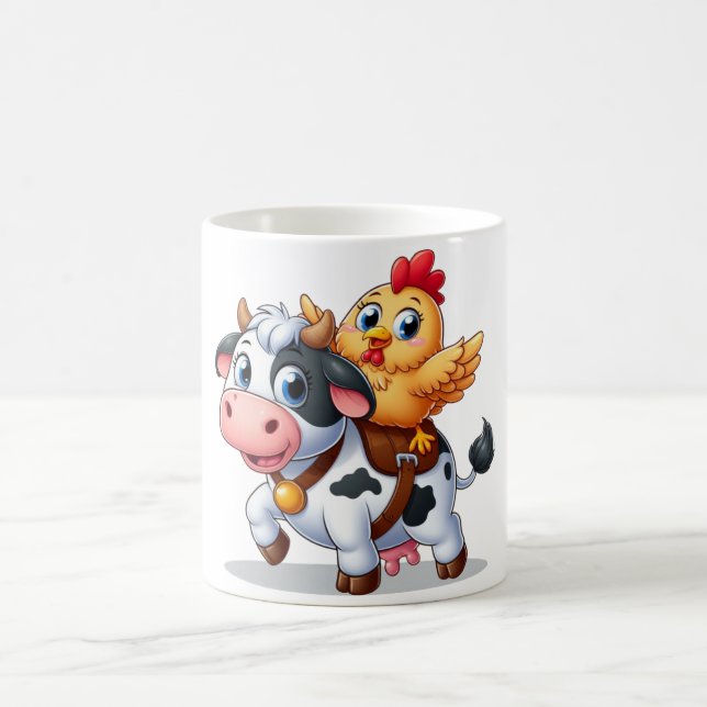 cute cartoon cow/chicken coffee mug (Center)