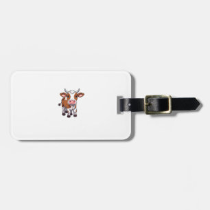 Cute Cartoon Cow Luggage Tag