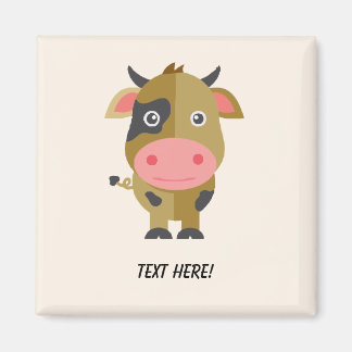 Cute Cartoon Cow Magnet