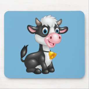 Cute Cartoon Cow Mouse Pad
