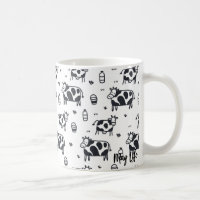 Cute Cartoon Cow Pattern Mug