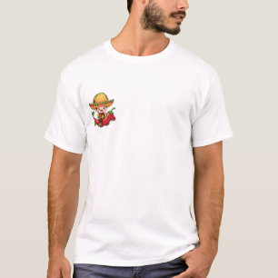 Cute Cartoon Cowboy Boy Mascot Riding T-Shirt