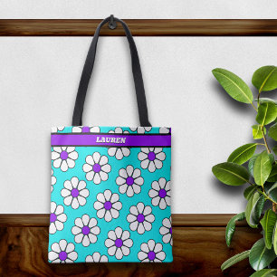 Cute Cartoon Daisy Personalized Tote Bag