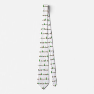 Cute Cartoon Dancing Christmas Presents and Tree Tie