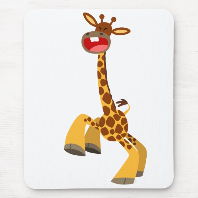 Cute Cartoon Dancing Giraffe Mousepad (Front)