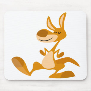 Cute Cartoon Dancing Kangaroo Mousepad