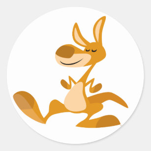 Cute Cartoon Dancing Kangaroo Sticker