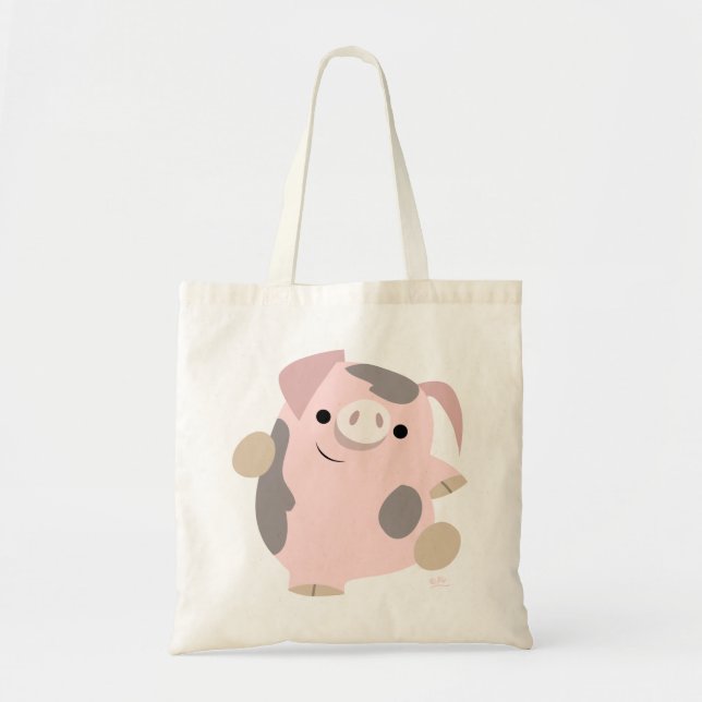 Cute Cartoon Dancing Pig Bag (Front)