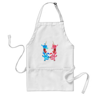 Cute Cartoon Dancing Unicorns Apron