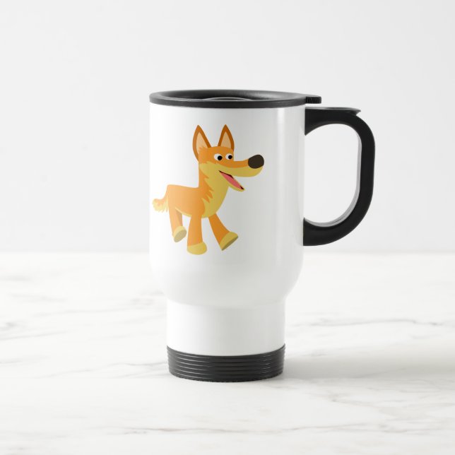 Cute Cartoon Dingo Commuter Mug (Right)