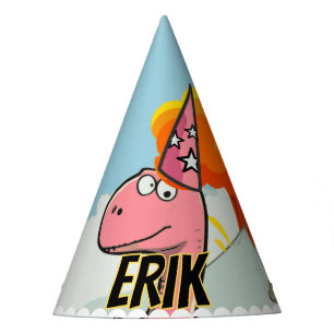 Cute Cartoon Dinosaur Birthday Party Hat