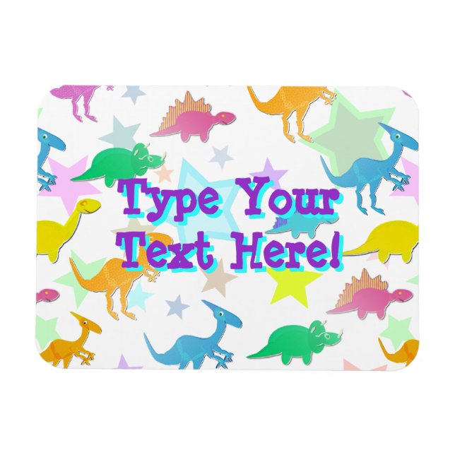 Cute Cartoon Dinosaur Pattern Magnet (Horizontal)