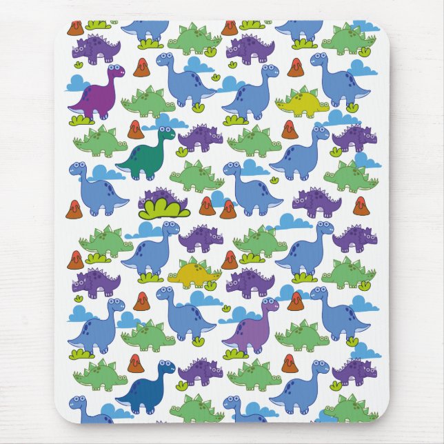 Cute Cartoon Dinosaurs Mouse Pad (Front)