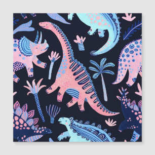 Cute cartoon dinosaurs pattern.