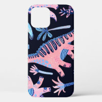 Cute cartoon dinosaurs pattern.