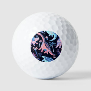 Cute cartoon dinosaurs pattern. golf balls