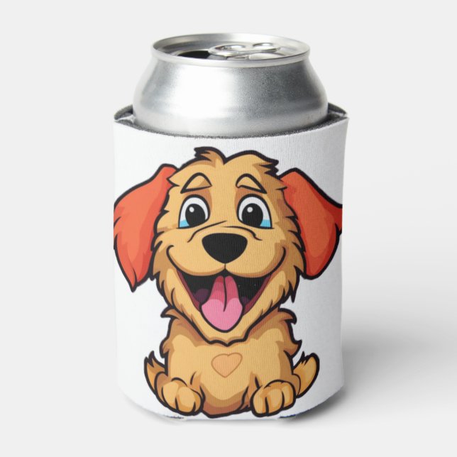 Cute cartoon dog 3 can cooler (Can Front)